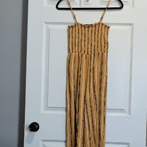 Ambiance Mustard and Black Striped Dress